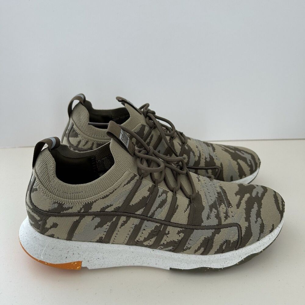 FitFlop Vitamin FF E01 Camo Knit Sports Sneakers Mossy Green Womens Size 9